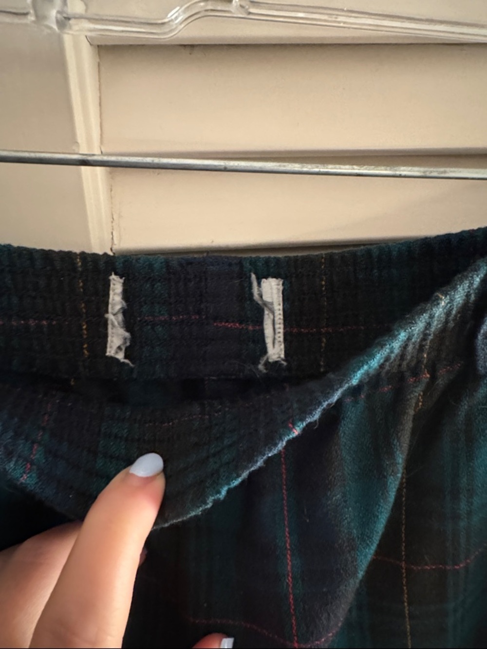 Vintage Plaid Green Striped Linen Pants Size Unknown GUC - Picture 3 of 3